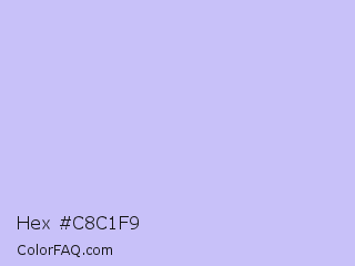 Hex #c8c1f9 Color Image