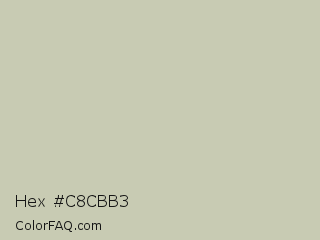 Hex #c8cbb3 Color Image