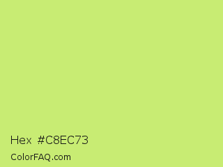 Hex #c8ec73 Color Image