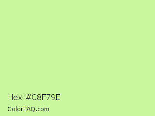 Hex #c8f79e Color Image
