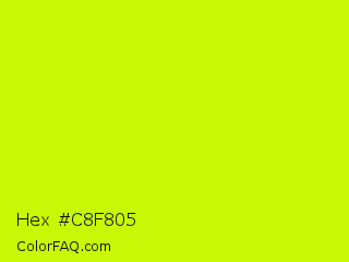 Hex #c8f805 Color Image
