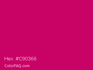 Hex #c90366 Color Image