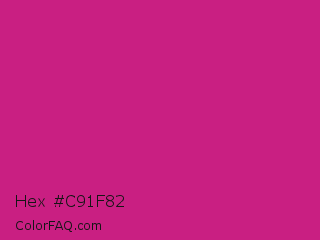 Hex #c91f82 Color Image