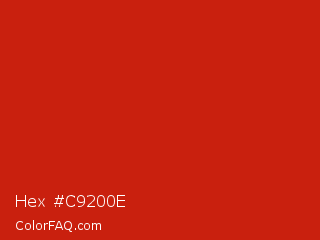 Hex #c9200e Color Image