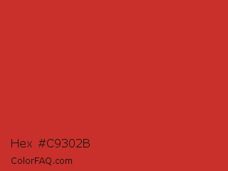 Hex #c9302b Color Image