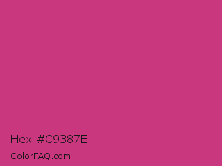 Hex #c9387e Color Image