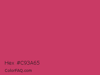 Hex #c93a65 Color Image
