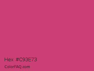 Hex #c93e73 Color Image