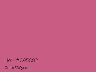 Hex #c95c82 Color Image