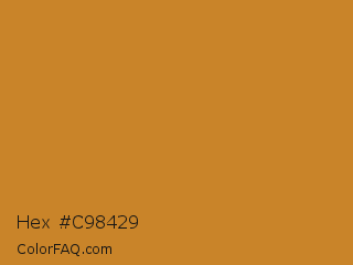 Hex #c98429 Color Image