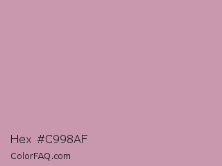 Hex #c998af Color Image