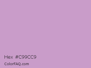 Hex #c99cc9 Color Image