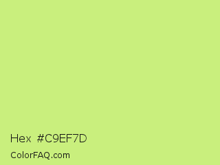 Hex #c9ef7d Color Image