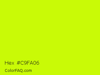 Hex #c9fa06 Color Image