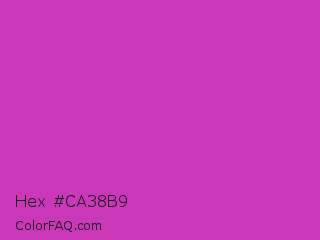 Hex #ca38b9 Color Image
