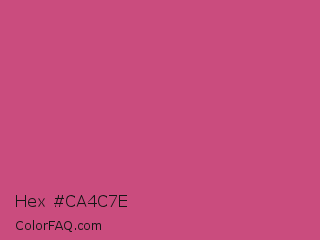 Hex #ca4c7e Color Image