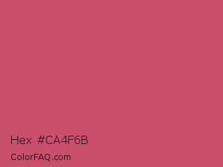 Hex #ca4f6b Color Image