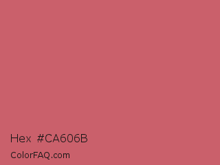 Hex #ca606b Color Image