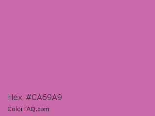 Hex #ca69a9 Color Image