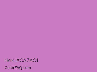 Hex #ca7ac1 Color Image