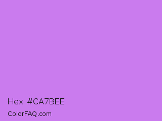 Hex #ca7bee Color Image