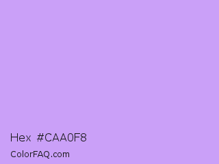 Hex #caa0f8 Color Image