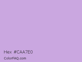 Hex #caa7e0 Color Image