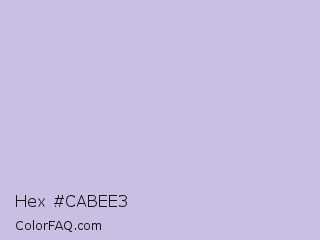 Hex #cabee3 Color Image