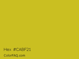 Hex #cabf21 Color Image
