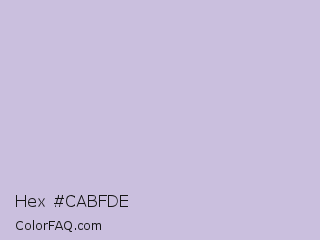 Hex #cabfde Color Image