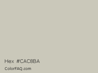 Hex #cac8ba Color Image
