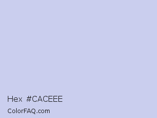 Hex #caceee Color Image