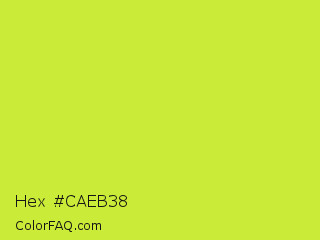 Hex #caeb38 Color Image
