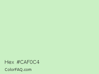Hex #caf0c4 Color Image