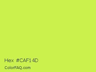 Hex #caf14d Color Image