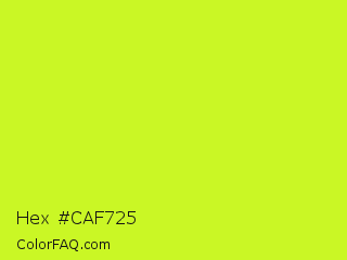 Hex #caf725 Color Image