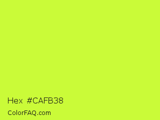 Hex #cafb38 Color Image