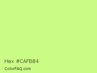 Hex #cafb84 Color Image