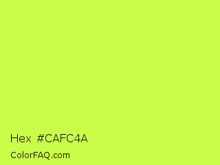Hex #cafc4a Color Image