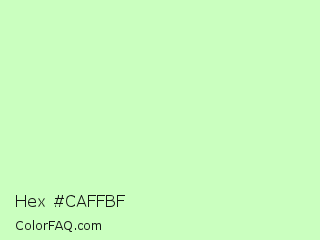 Hex #caffbf Color Image