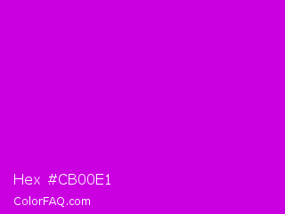 Hex #cb00e1 Color Image