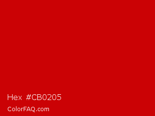 Hex #cb0205 Color Image