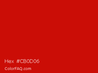Hex #cb0d06 Color Image