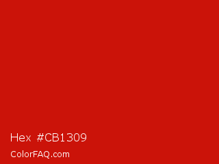 Hex #cb1309 Color Image