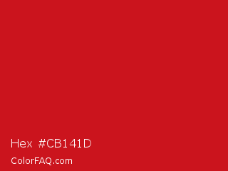 Hex #cb141d Color Image