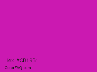 Hex #cb19b1 Color Image