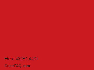 Hex #cb1a20 Color Image