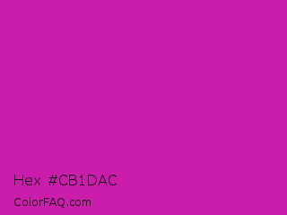 Hex #cb1dac Color Image