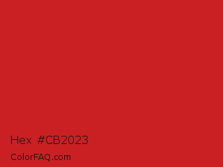 Hex #cb2023 Color Image