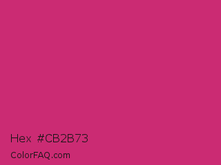 Hex #cb2b73 Color Image